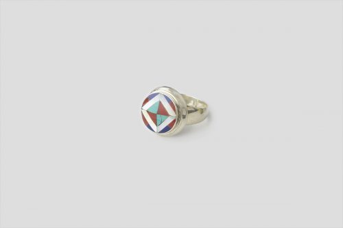 Turquoise coral cell Lapes Silver Ring (3)